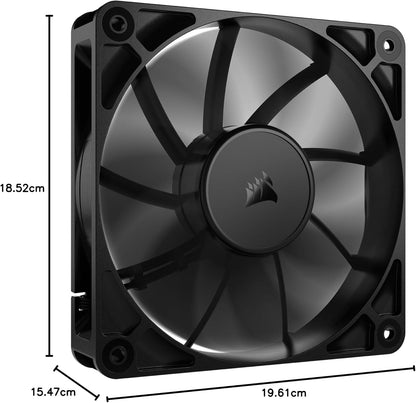CORSAIR RS120 ARGB 120mm PWM Fan – Daisy-Chain Connection – Low-Noise – Magnetic Dome Bearing – Single Pack – White