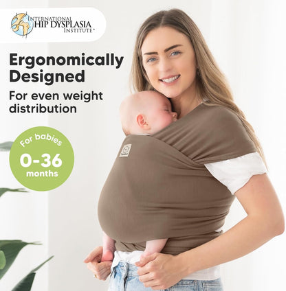 KeaBabies Baby Wrap Carrier - All in 1 Original Baby Carrier Newborn To Toddler Sling, Easy to Wear, Hands Free Bonding, Lightweight, Breathable Infant Wraps (Trendy Black)
