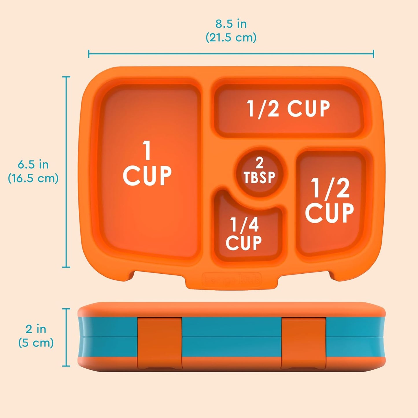 Bentgo Kids Prints Leak-Proof, 5-Compartment Bento-Style Kids Lunch Box - Ideal Portion Sizes for Ages 3-7, Durable, Drop-Proof, Dishwasher Safe, & Made with BPA-Free Materials (Green Rainbow)