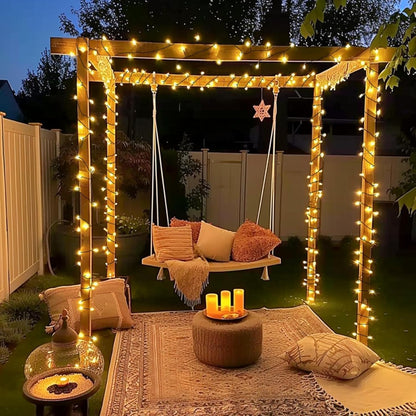 JMEXSUSS 66ft 200 LED Halloween Lights Outdoor, Orange String Lights Clear Wire, 8 Modes Orange Halloween Christmas String Lights Plug in for Tree Indoor Patio Garden Thanksgiving Decorations