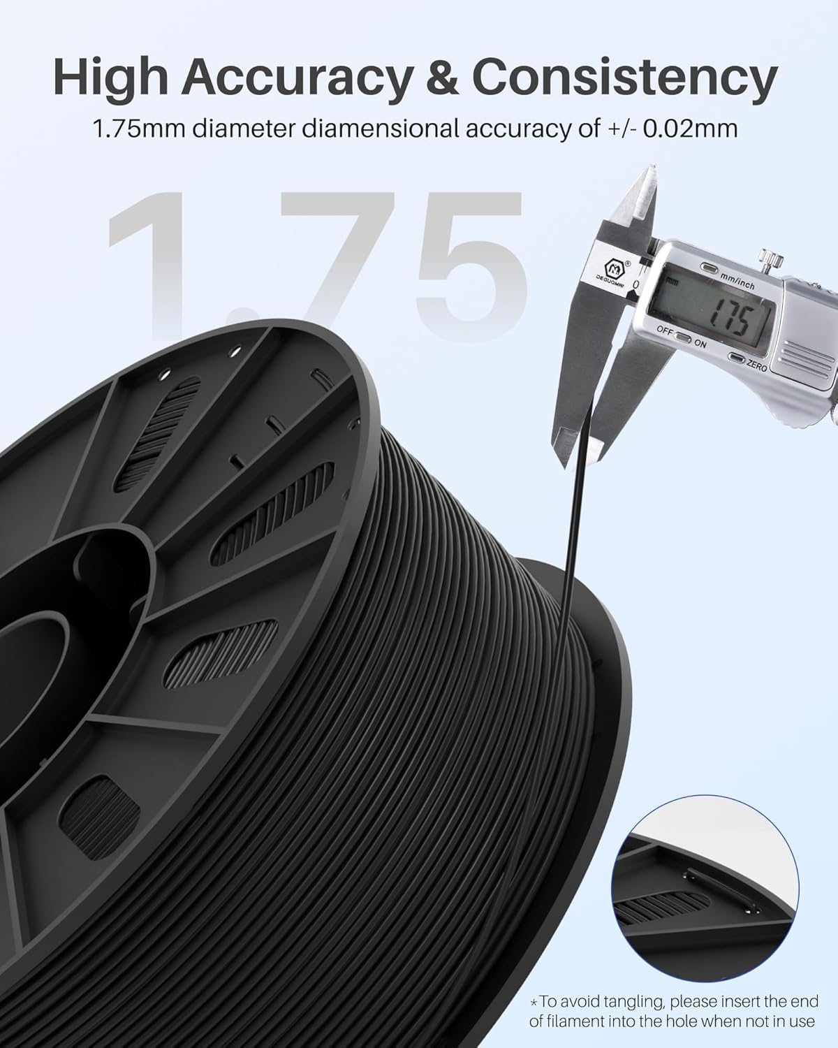 ELEGOO PLA+ Filament 1.75mm Black 4KG, PLA Plus 3D Printer Filament, Dimensional Accuracy +/- 0.02 mm, Tough & High Strength, Fit for Most FDM Printers(1KG/Spool, 2.2 lbs)