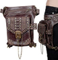 JMEDIC Medieval Belt Bag - Waist Leg Bag Fanny Pack PU Leather | Waterproof Steampunk Pouch, Fashion Gothic Fanny Pack for Travel, Hiking, Girls, Women, Men