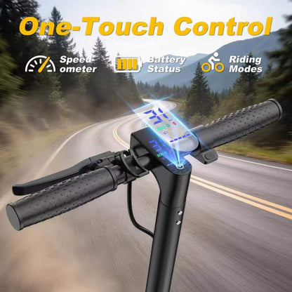 Electric Scooter, 350W Power Motor, Max 30 KM/H & 20-30 KM Range, 8.5" Solid Tire, Foldable Commuting E-Scooter for Adults & Teens with Dual Brake, Max Load 120KG
