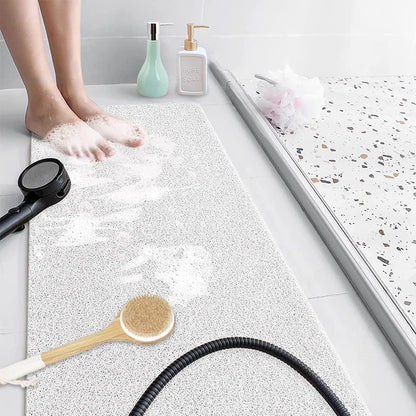 Square Shower Mat, Non Slip Bath Mat, Loofah Shower Stall Mats for Walk-in Shower, 32 x 32 Inches Shower Floor Mat with Drain, Bath Mats for Showers Bathroom, Tub, Seniors