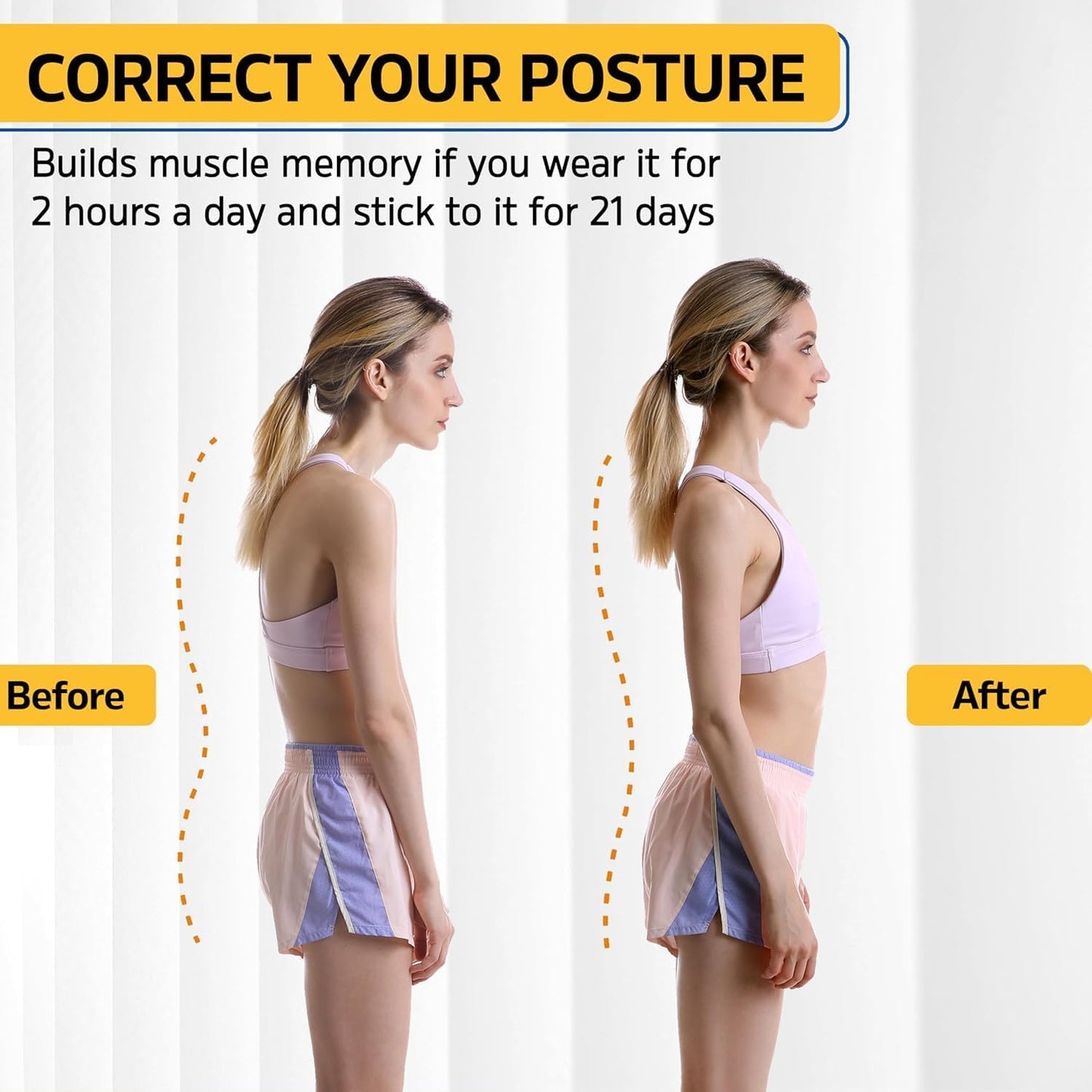Purilite Select Back Brace Posture Corrector for Women and Men