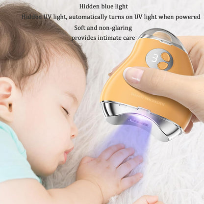 EEYZD 2 in 1 Electric Nail Clipper, Nail File, USB Rechargeable Electric Nail Clippers with Nail Scraps Storage Polishing Automatic Nail Clippers for Women,Men,Seniors,Kids,Orange