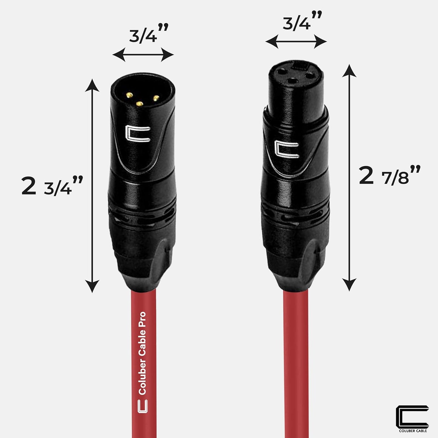 Balanced XLR Cable Male to Female - 6 Feet Pink - Pro 3-Pin Microphone Connector for Powered Speakers, Audio Interface or Mixer for Live Performance & Recording
