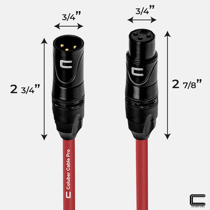 Balanced XLR Cable Male to Female - 6 Feet Pink - Pro 3-Pin Microphone Connector for Powered Speakers, Audio Interface or Mixer for Live Performance & Recording