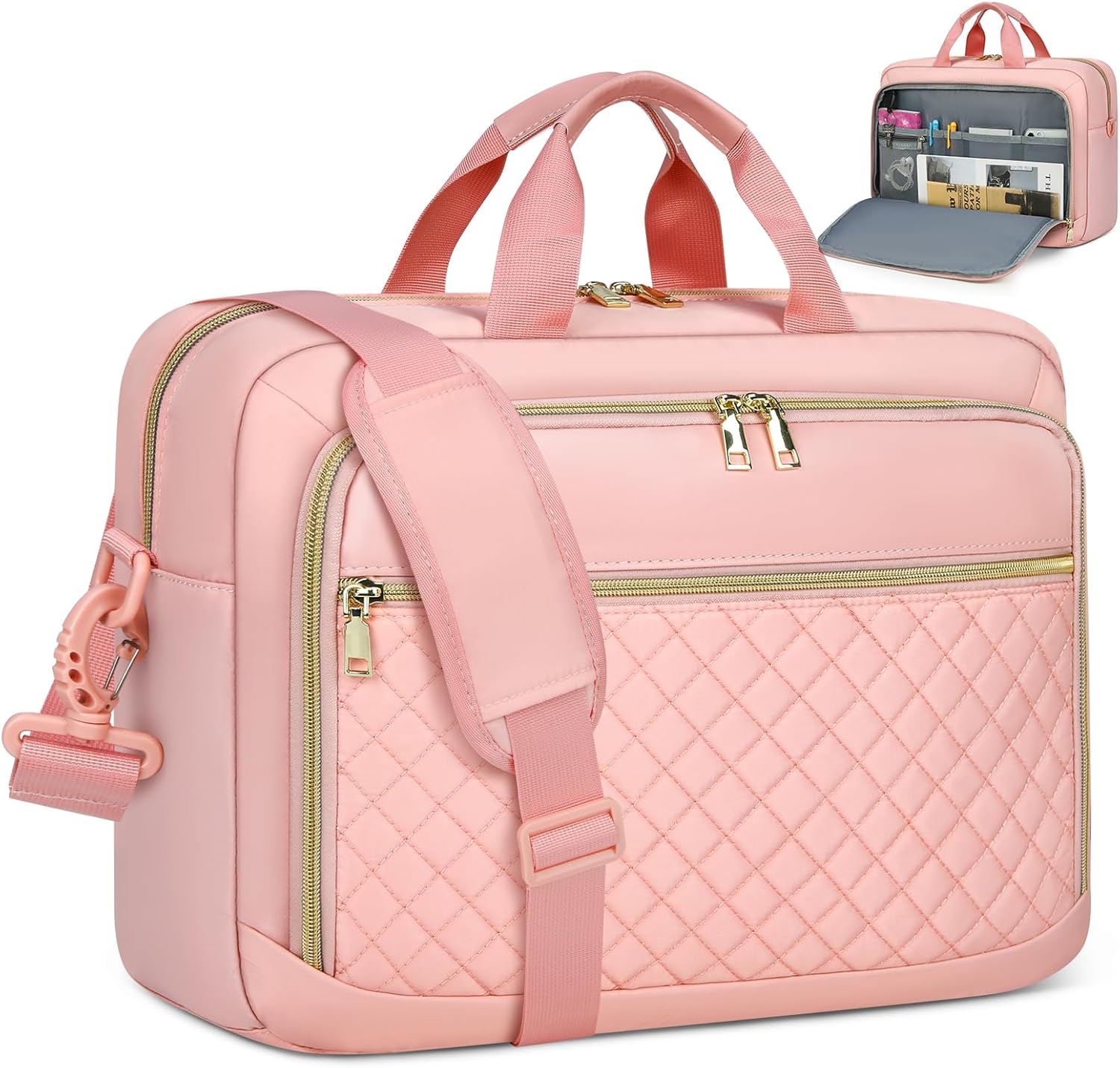 Laptop Bag 17 Inch Laptop Briefcase for Women Waterproof Computer Messenger Bag Professional Laptop Case for Business Work - PuriLite