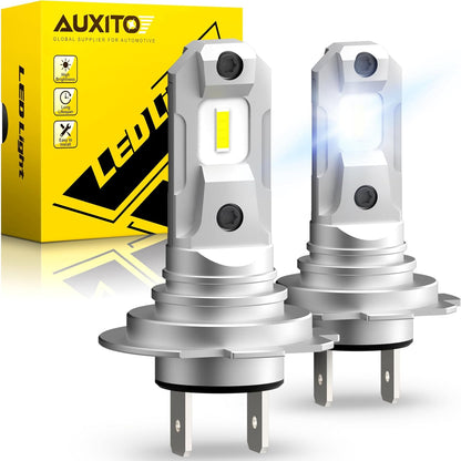 AUXITO H11 LED Headlight Bulbs, 400% Brighter 6500K White Wireless LED Headlights for H8 H9 H16 Fog Lights, DRL, Low Beam or High Beam, Direct Install Plug and Play, IP68 Waterproof, Pack of 2