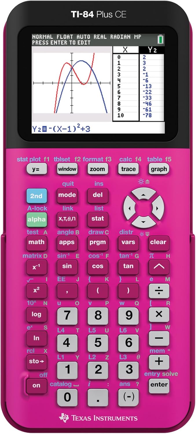 Texas Instruments TI-84 Plus CE Pink Graphing Calculator