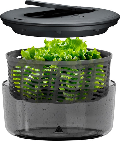 Zyliss Swift Dry Salad Spinner - Fruit Cleaner & Lettuce Spinner with Push Pump - Non-Slip Bowl - Dishwasher Safe - Small