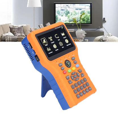 Satellite Finder, V8 Finder PRO FTA DVB S2 S2X Meter Digital Satellite Finder with 4.3inch LCD Screen Compass Function (US Plug)