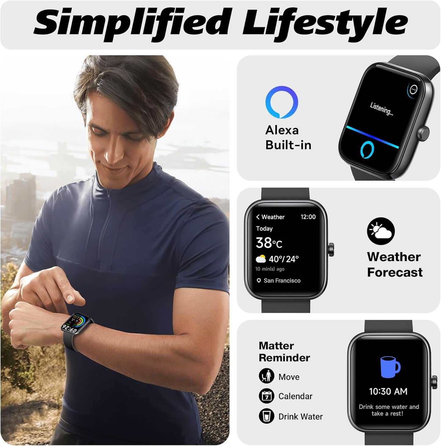Purilite Select Alexa-Enabled Smartwatch