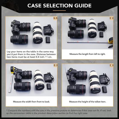 Lykus HC-2710 Portable Waterproof Hard Case with Foam, Camera Case with Customizable Fit Foam,Fit use of Drones,Camera, Equipments, Interior Size 27x16x8 cm