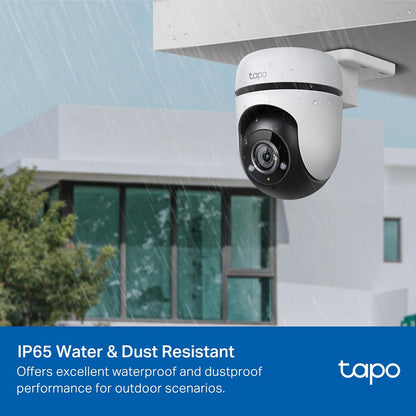TP-Link Tapo 2K QHD Pan/Tilt Outdoor Wired Security Wi-Fi Camera, 360° Visual Coverage, Starlight Full-Color Night Vision Up to 98ft, Person/Pet/Venicle Detection,Physical Privacy Mode(Tapo C520WS)