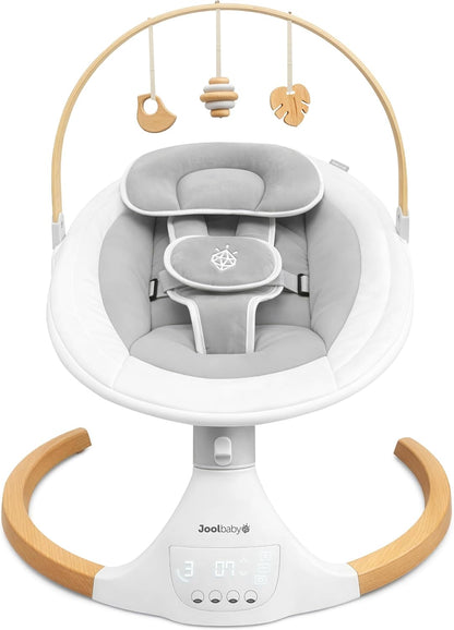 Jool Baby Nova Nature Baby Swing for Infants – Bluetooth Music, Remote Nature-Inspired Design Complements Your Space - Keep Baby Happy While Getting Things Done – Side-to-Side Gentle Motion