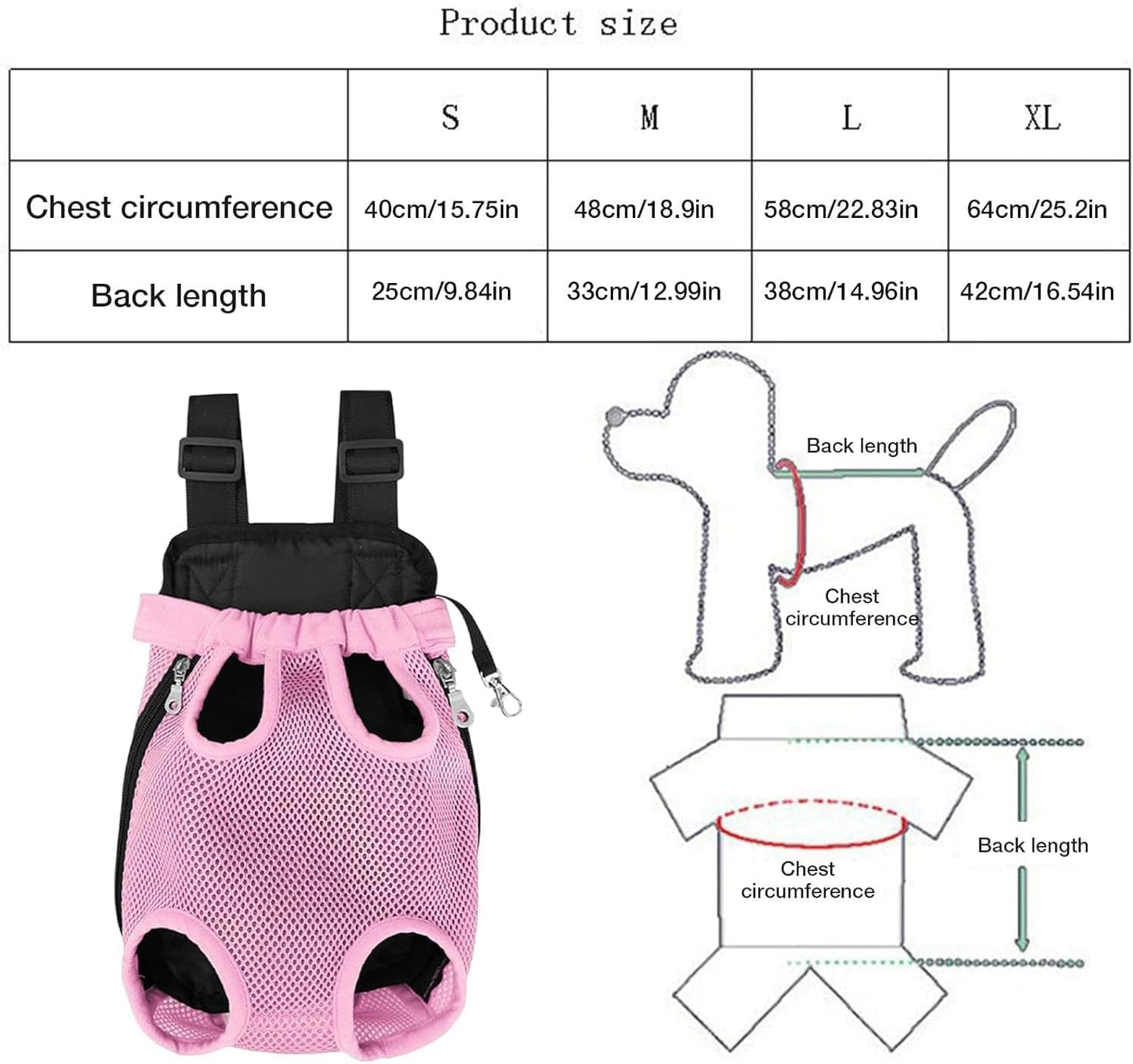 Liahelianx Pet Backpack for Dogs&Cats-Outdoor-Ready Adjustable Chest Straps,Ventilated Mesh Window&Legs-Out Design,Lightweight Travel Backpack for Hiking/Camping (Small to Medium Pets) (Pink)