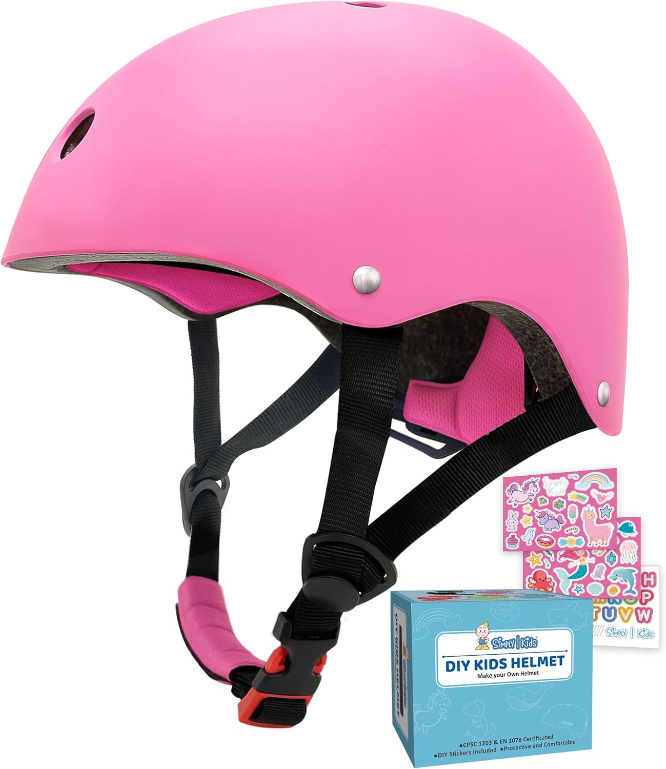 Kids Bike Helmet with DIY Stickers for Toddler Boys Girls I CPSC & CE Certified for Skateboard Roller-Skating Bicycle Scooter I Baby Infant Youth Child Ages 3-5 5-8 8-11 Year Old