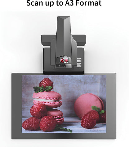 Czur' ET25 Pro Professional Book Scanner, 25MP Document Camera, A3 Overhead Document Scanner, 180+ Languages OCR, Hi-Speed DDR, Support HDMI, USB 2.0, for Windows/MacOS/Linux