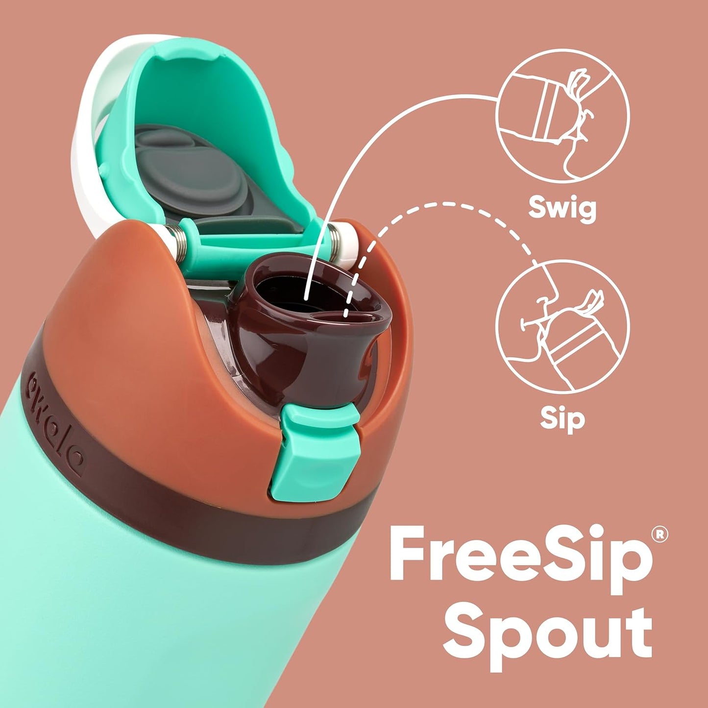 Owala FreeSip Insulated Stainless Steel Water Bottle with Straw for Sports, Travel, and School BPA-Free Sports Water Bottle, 24 oz, Beach House