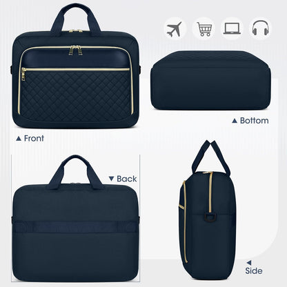 Laptop Bag 17 Inch Laptop Briefcase for Women Waterproof Computer Messenger Bag Professional Laptop Case for Business Work - PuriLite