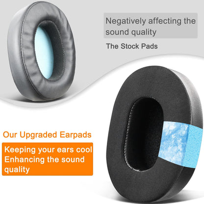 SOULWIT Replacement Earpads for Skullcandy Hesh 3/ANC/Evo & Crusher Wireless/ANC/Evo & Venue ANC Over-Ear Headphones, Ear Pads Cushions with Noise Isolation Foam - Hesh3 PL Black