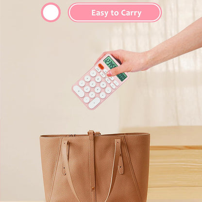 VEWINGL Mechanical Switch Calculator, 12 Digit Large LCD Display and Buttons, Great for Everyday Life and Basic Office Work, with Battery