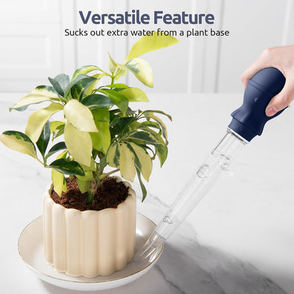 U-Taste 1.5oz Angled Turkey Baster - 228.2ºF Heat Resistant Food Grade Silicone Large Octopus Bulb Baster Set with Cleaning Brush for Cooking Basting Meat Poultry Beef Chicken (Black)