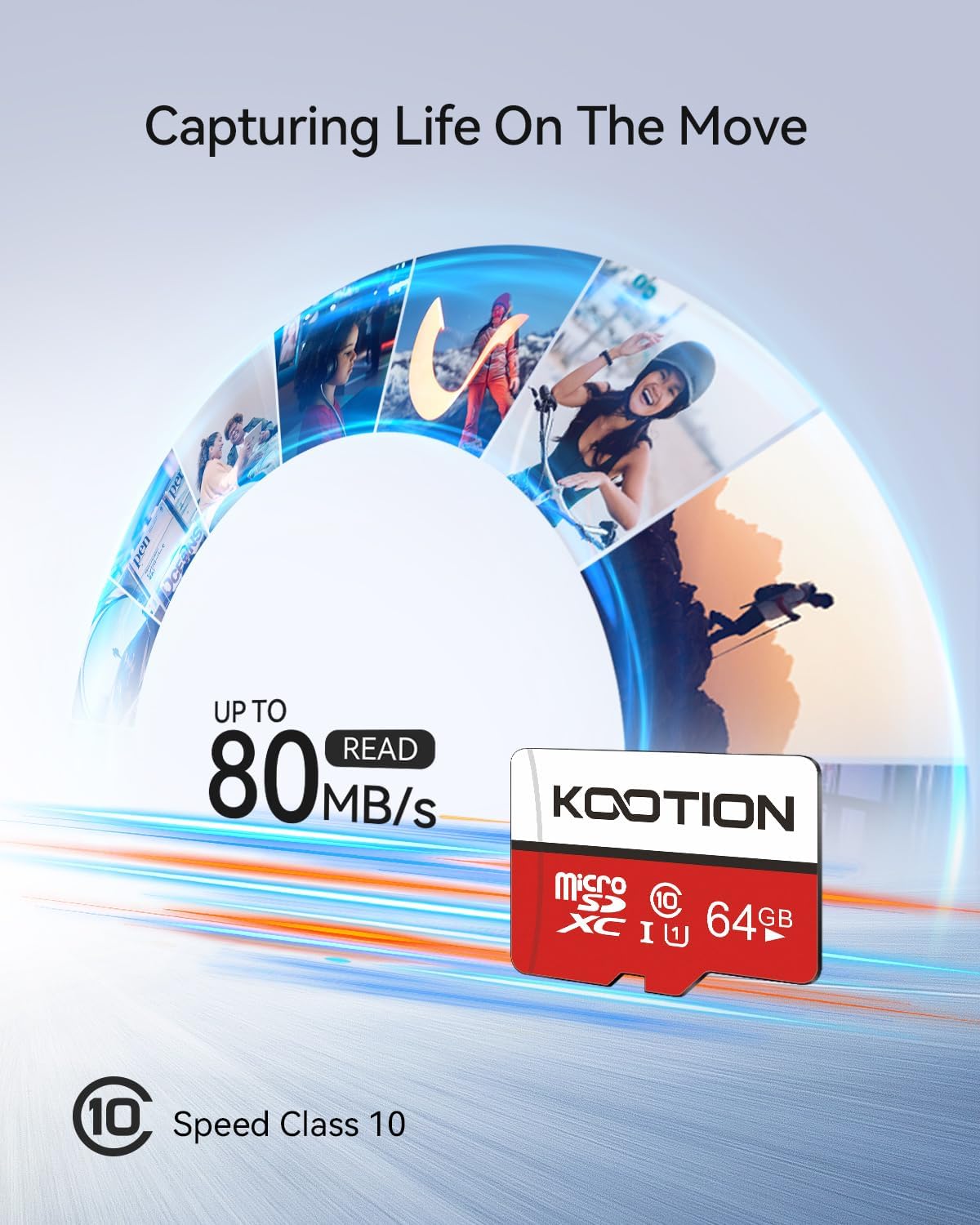KOOTION 10 Pack 16 GB Micro SD Card Class-10 Micro SDHC Card 16 GB UHS-I High Speed TF Card R Flash C10 U1 Memory Card