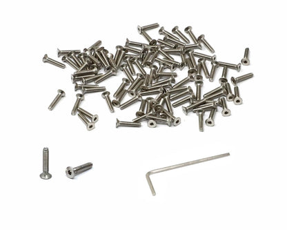 iexcell 5 Pcs M8 x 80mm Thread Pitch 1.25 mm Stainless Steel 304 Hex Socket Flat Head Cap Screws Bolts Kit