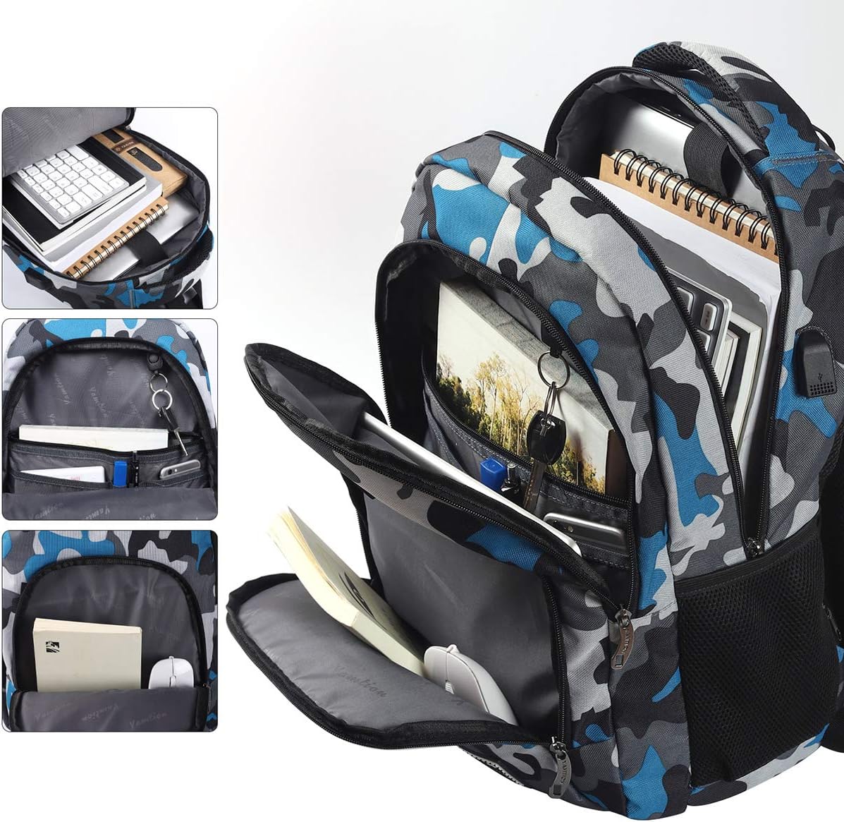 Backpack for Teen Girls,Boys School Backpack for Women with USB,College Backpack,Big Flower