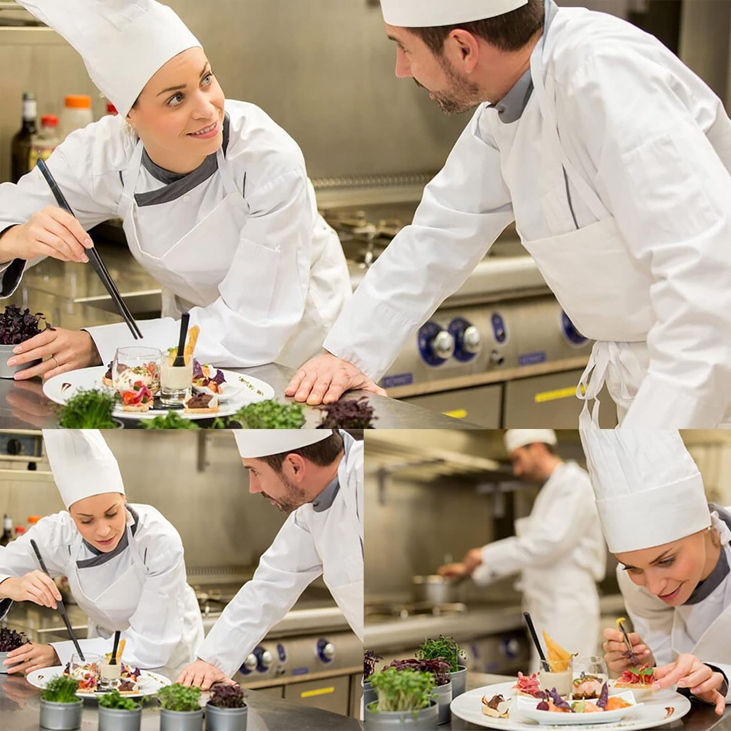 Rivoean 2 Pcs 12-Inch Fine Tweezer Tongs,Extra-Long Stainless Steel Tweezers Tongs