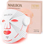 𝟐𝟎𝟐𝟔 Cordless 4D Red Led Mask Spectrum Mask Red Light for Face and Neck Set, 850nm and Red Light 630nm, 460nm 530nm 4 Gears Energy Adjustment, White