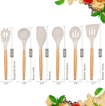 Purilite Select 6-Piece Silicone Cooking Utensil Set