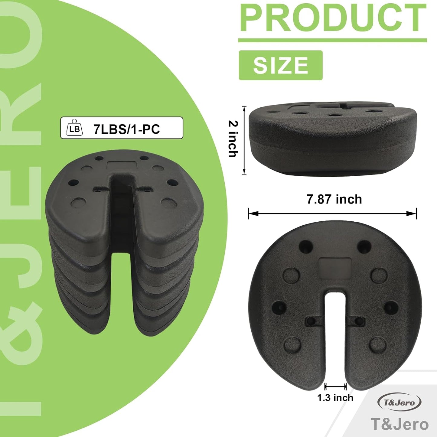 T&Jero Square Heavy Duty Canopy Weights for Legs of Pop Up Tent Gazebo Set of 4, 28 lb