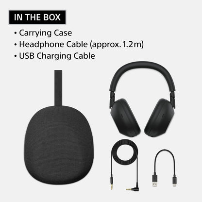 Sony WH-1000XM6 The Best Wireless Noise Canceling Headphones, HD NC Processor QN3, 12 Microphones, Adaptive NC Optimizer, Mastered by Engineers, Studio-Quality, 30-Hour Battery, Midnight Blue