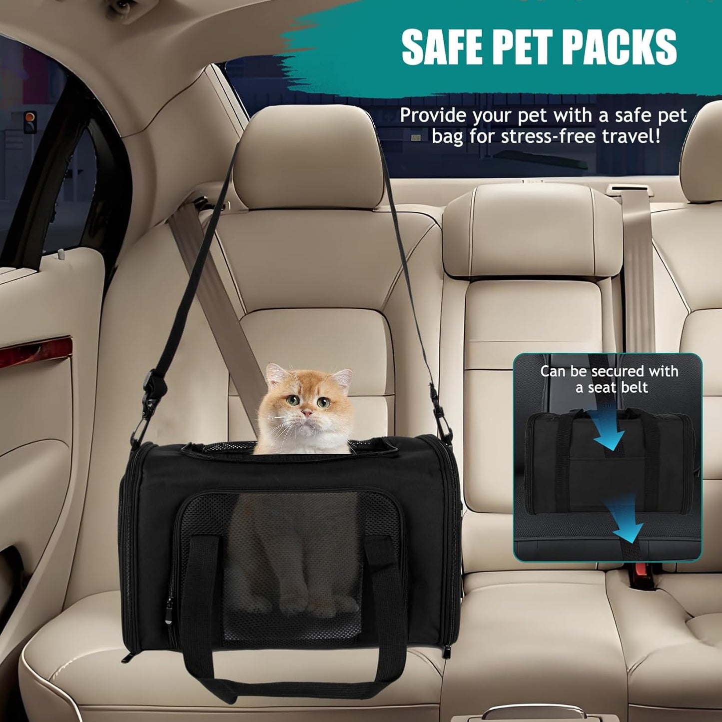 Top tasta Dog Cat Carrier Pet Carriers for Small Medium Large Cats Dogs Carrier Soft Sided Small Puppy Dog Carrier Portable Foldable Airline Approved Dog Cat Travel Carrier Grey Medium