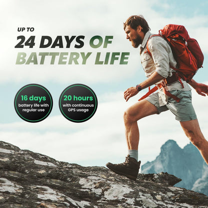 Amazfit Active Edge Smart Watch with Stylish Rugged Sport & Fitness Design, GPS, AI Health Coach for Gym, Outdoor, Workouts & Exercise, 16 Days Battery, 10 ATM Water Resistant, Lava Black