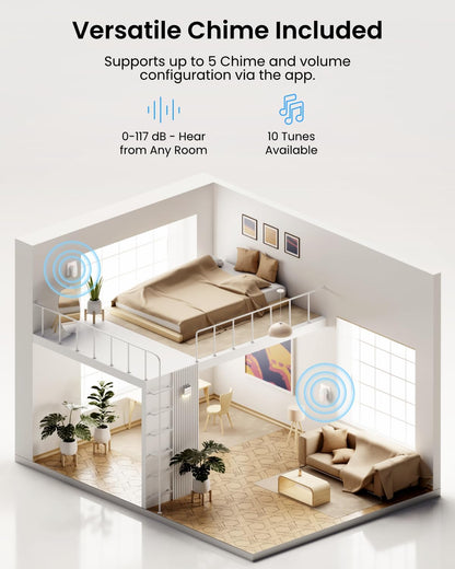 REOLINK Video Doorbell WiFi 2K Wired Doorbell Camera No Subscription
