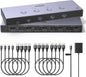 UGREEN HDMI KVM Switch 4 PC 1 Monitor Support 8K@60Hz, 4 Port USB KVM Switches for 4 Computers Share Keyboard/Mouse/Hard Drives and 1 Monitor, KVM Switcher with 4 USB Cables and 4 HDMI Cables
