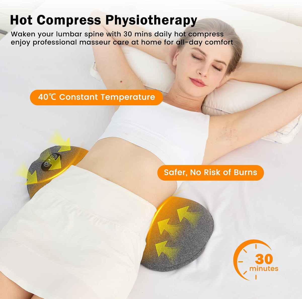 Cordless 3-in-1 Triple Fusion Back Massager with Heat, Vibration, Stretch