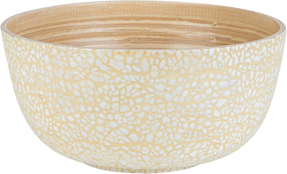 Restaurantware-Bambuddha 51 Ounce Extra Large Salad Bowl, 1 Heavy-Duty Round Salad Bowl - Sustainable, Reusable, Blue Bamboo Serving Dish, for Serving Salads, Fruits, and Appetizers