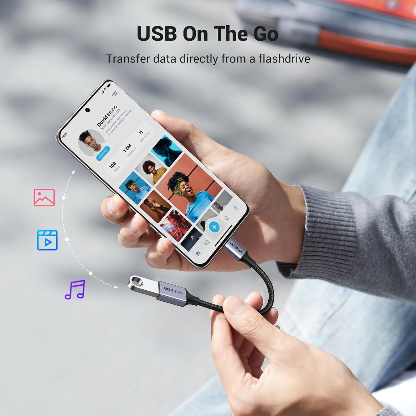 UGREEN USB C to USB Adapter 2 Pack, USB 3.2 Gen 2 10Gbps USB C Adapter USB C Male to USB 3.2 Female Adapter OTG Compatible with iPhone 15, Galaxy S24 S23 Ultra, MacBook Pro Air, iPad Pro Mini, Grey