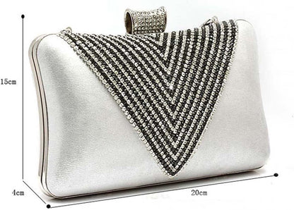 Ankoee Fashion Clutch Bag Wedding Clutches Crystal Elegant Clutch Evening Party Bags Sparkling Purse