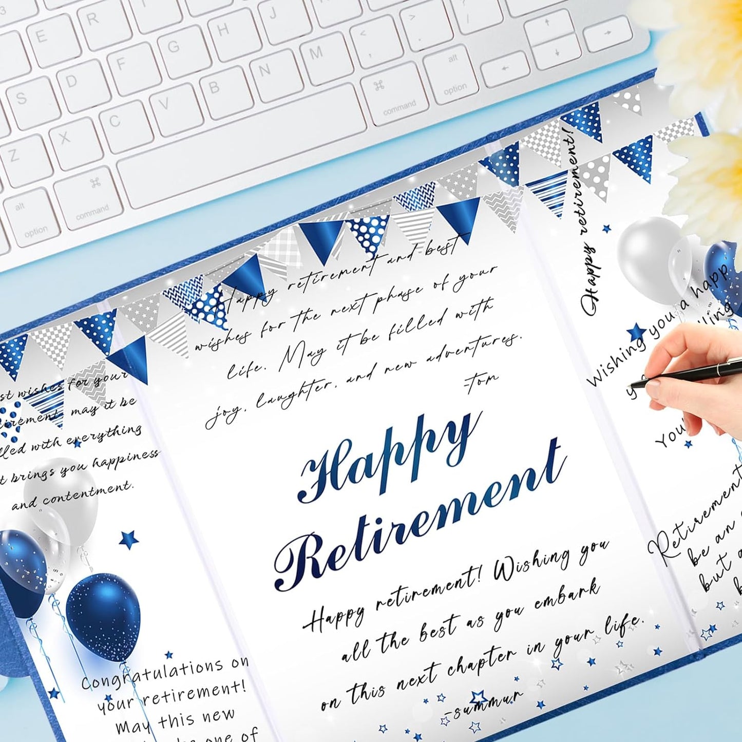 Roetyce Retirement Party Decorations, Funny Retirement Guest Book Alternative, Hapyy Retirement Decorations, Best Retirement Gifts for Women Men, Retirement Signature Board Book, Jumbo Retirement Card