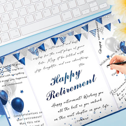 Roetyce Retirement Party Decorations, Funny Retirement Guest Book Alternative, Hapyy Retirement Decorations, Best Retirement Gifts for Women Men, Retirement Signature Board Book, Jumbo Retirement Card