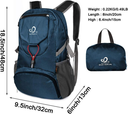 WATERFLY Hiking Backpack 20L Foldable Travel Backpack Lightweight Hiking Daypack for Outdoor Cycling Camping