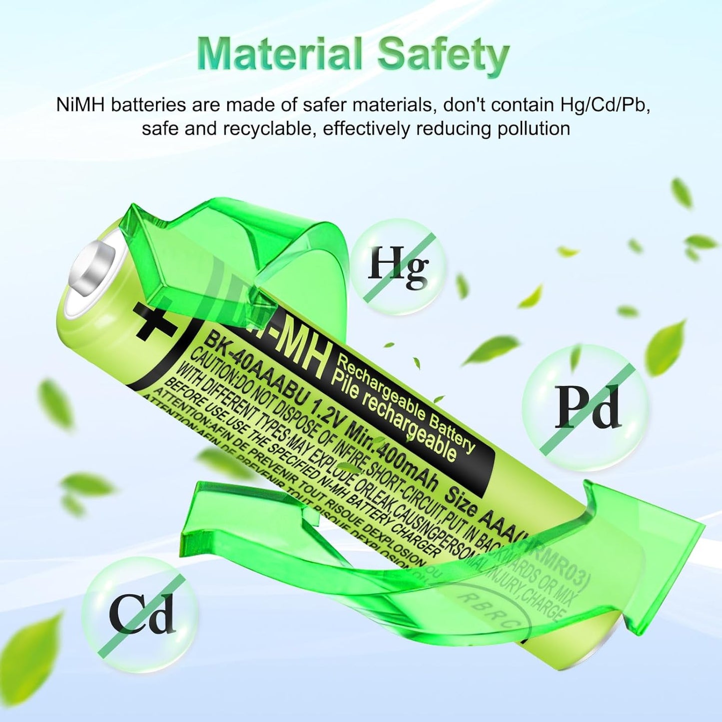 6 Pack BK-40AAABU Ni-MH AAA Rechargeable Battery for Panasonic,1.2v 400mah Rechargeable AAA Batteries Panasonic Cordless Phones, Electronics,Remote Controls