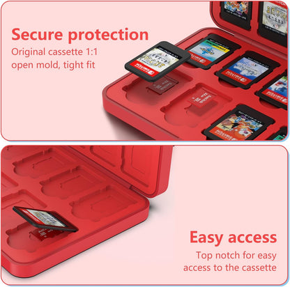 GeeRic 24 Slot Game Card Storage Case Compatible with Switch, Portable Game Card Storage Cartridge with Switch, Games Cartridges & Slot